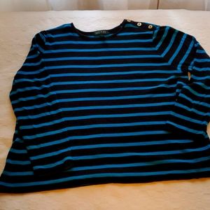 Ralph Lauren blue and black striped shirt